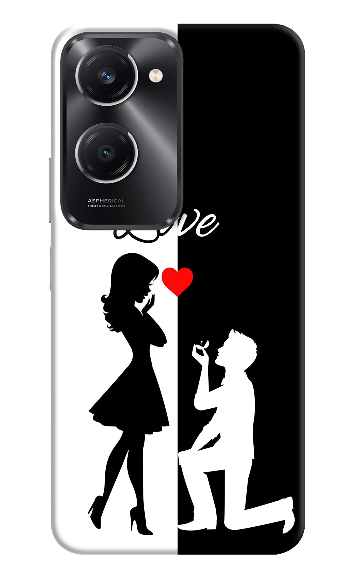 Love Propose Black And White Vivo T3 Lite 5G Back Cover