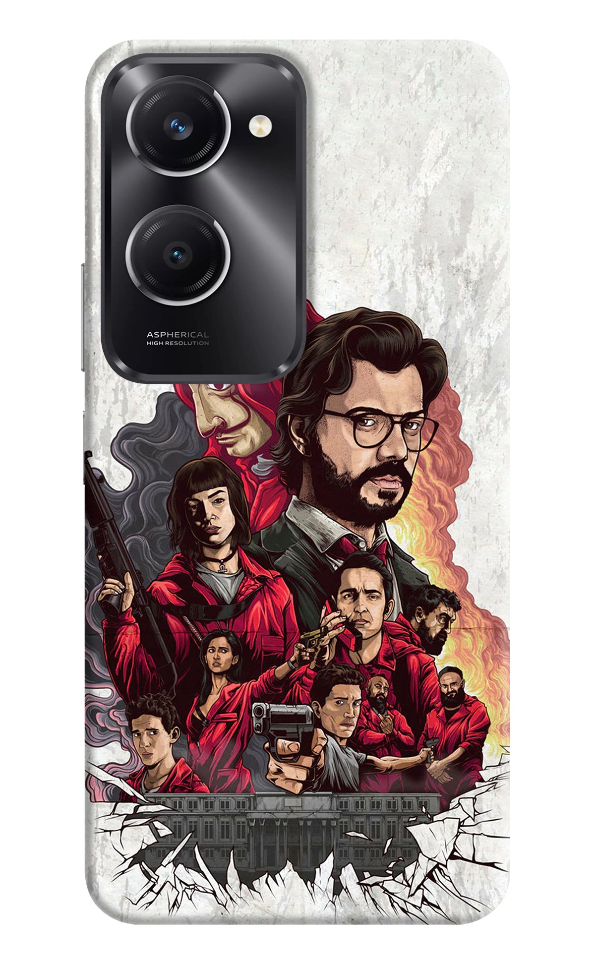 Money Heist Artwork Vivo T3 Lite 5G Back Cover