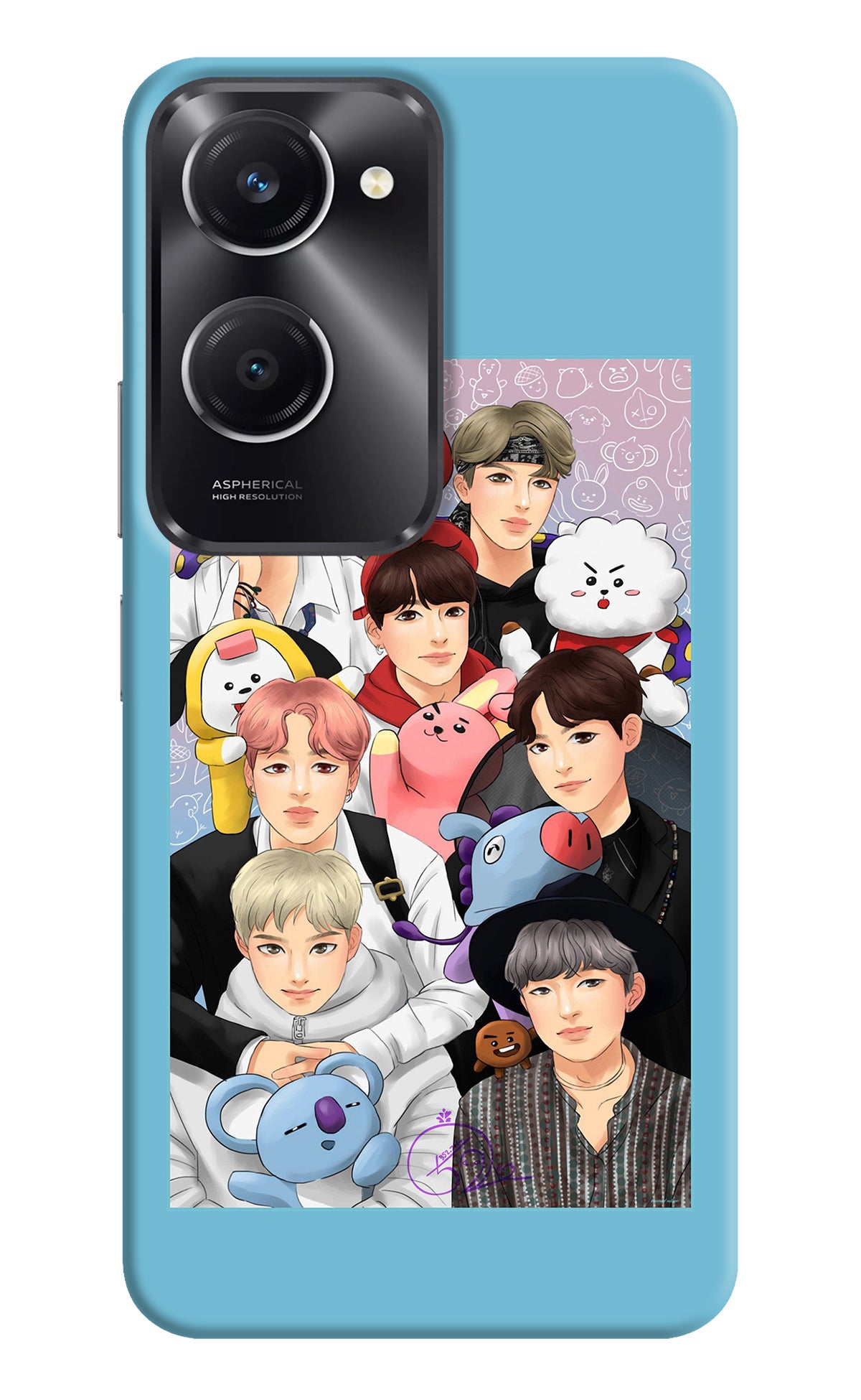 BTS with animals Vivo T3 Lite 5G Back Cover