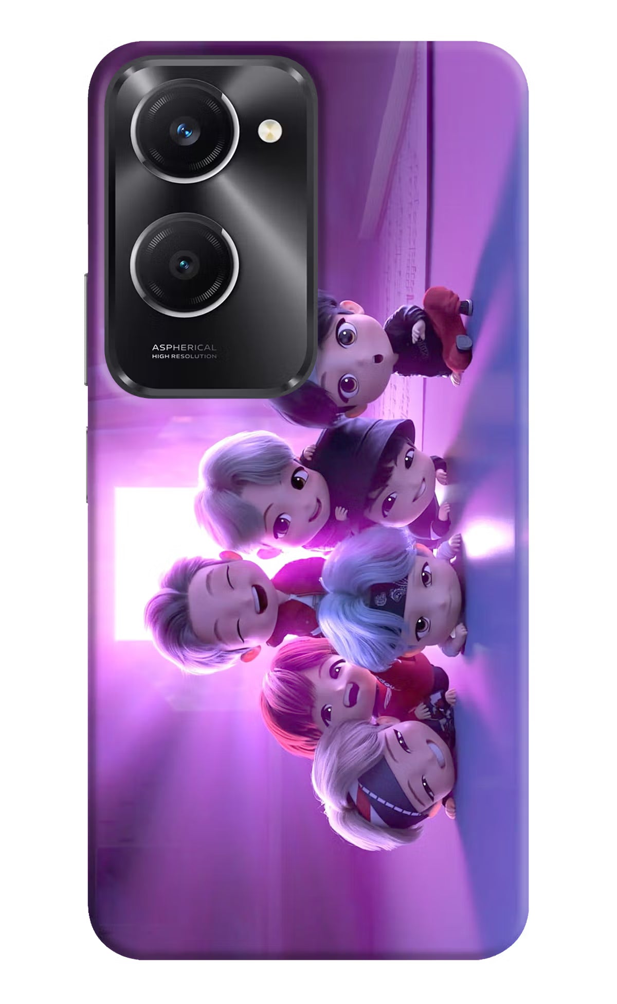 BTS Chibi Vivo T3 Lite 5G Hard Case Back Cover by Casekaro