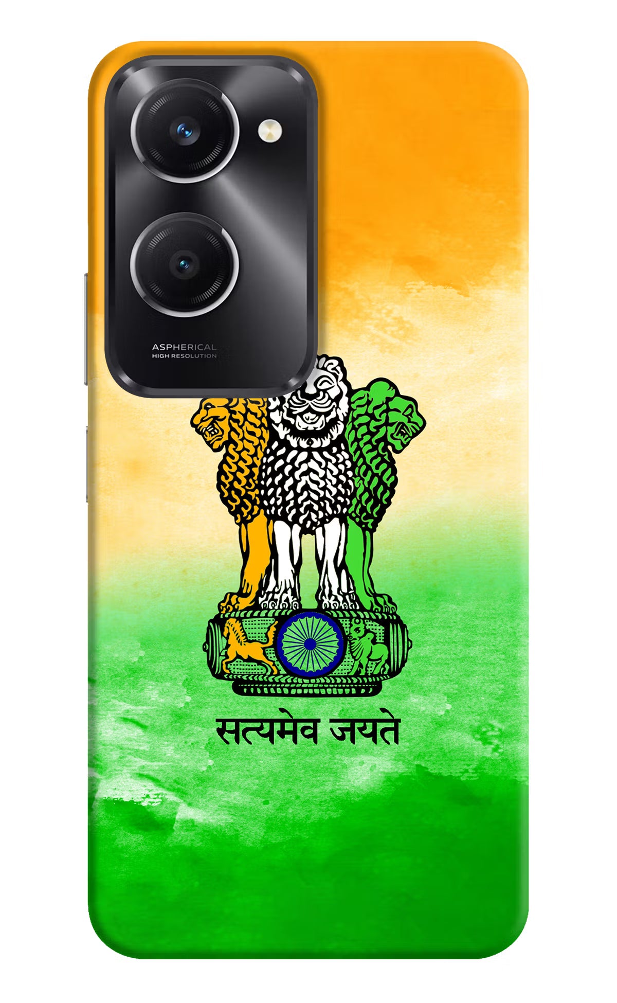 Satyamev Jayate Flag Vivo T3 Lite 5G Hard Case Back Cover by Casekaro