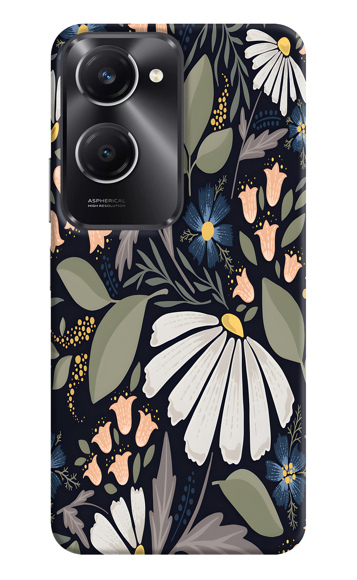 Flowers Art Vivo T3 Lite 5G Back Cover