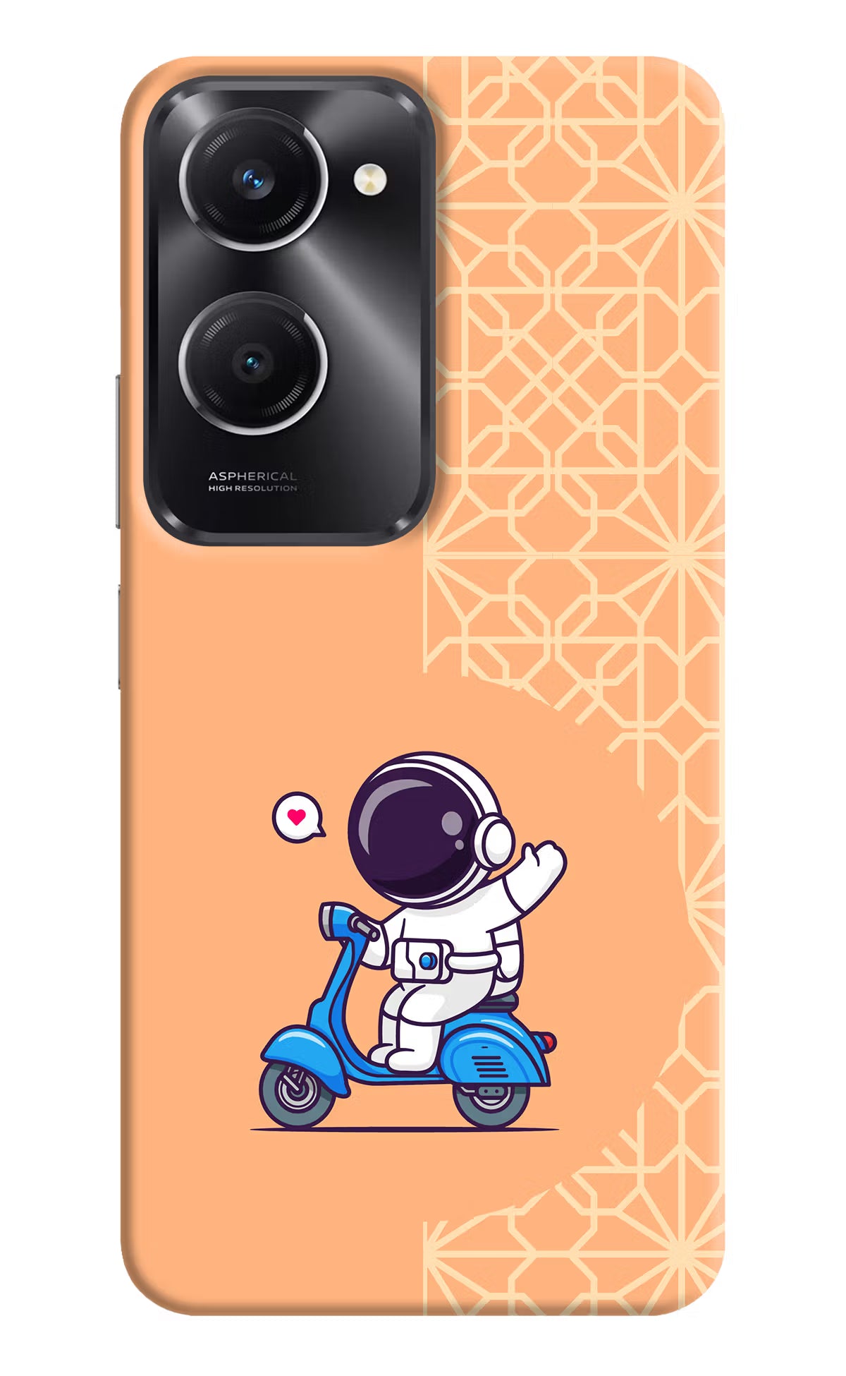 Cute Astronaut Riding Vivo T3 Lite 5G Hard Case Back Cover by Casekaro