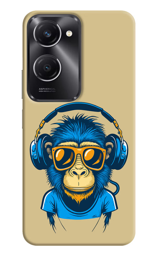 Monkey Headphone Vivo T3 Lite 5G Hard Case Back Cover by Casekaro