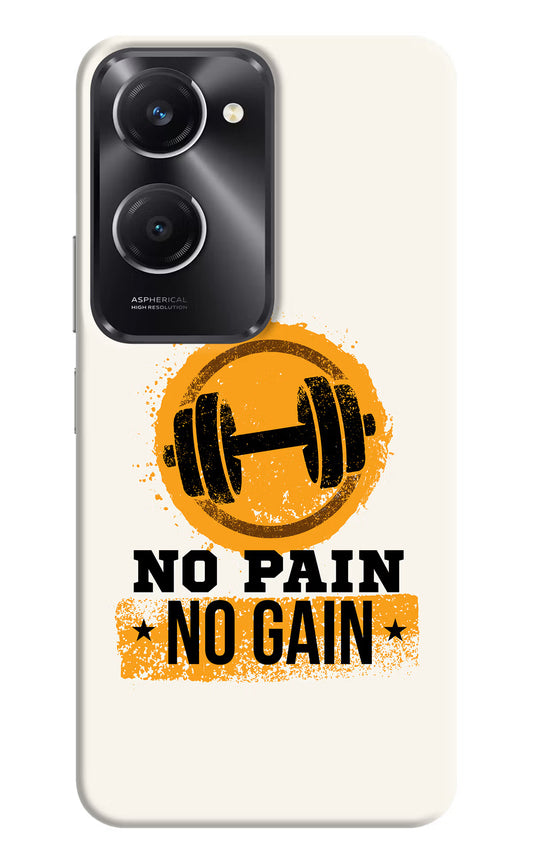No Pain No Gain Vivo T3 Lite 5G Hard Case Back Cover by Casekaro