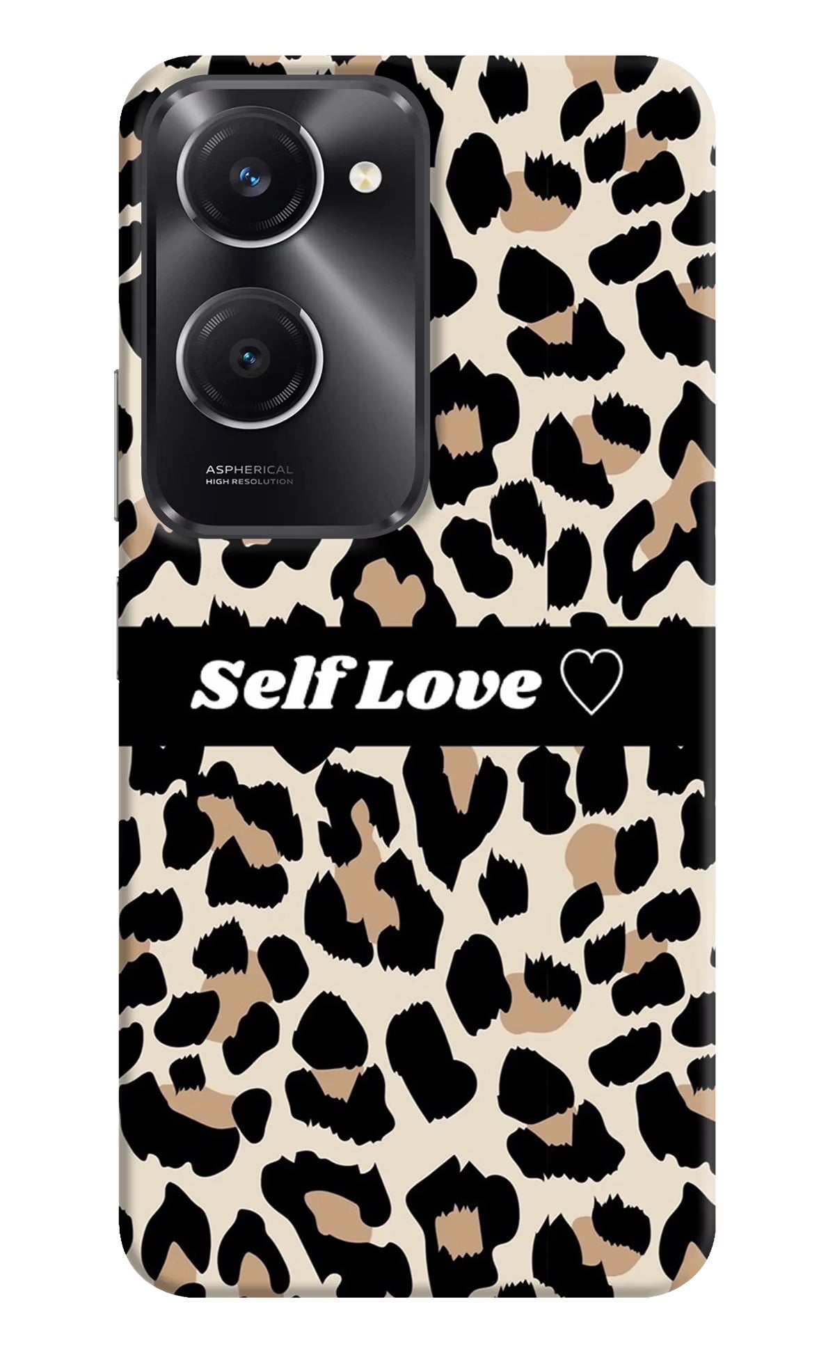 Leopard Print Self Love Vivo T3 Lite 5G Hard Case Back Cover by Casekaro
