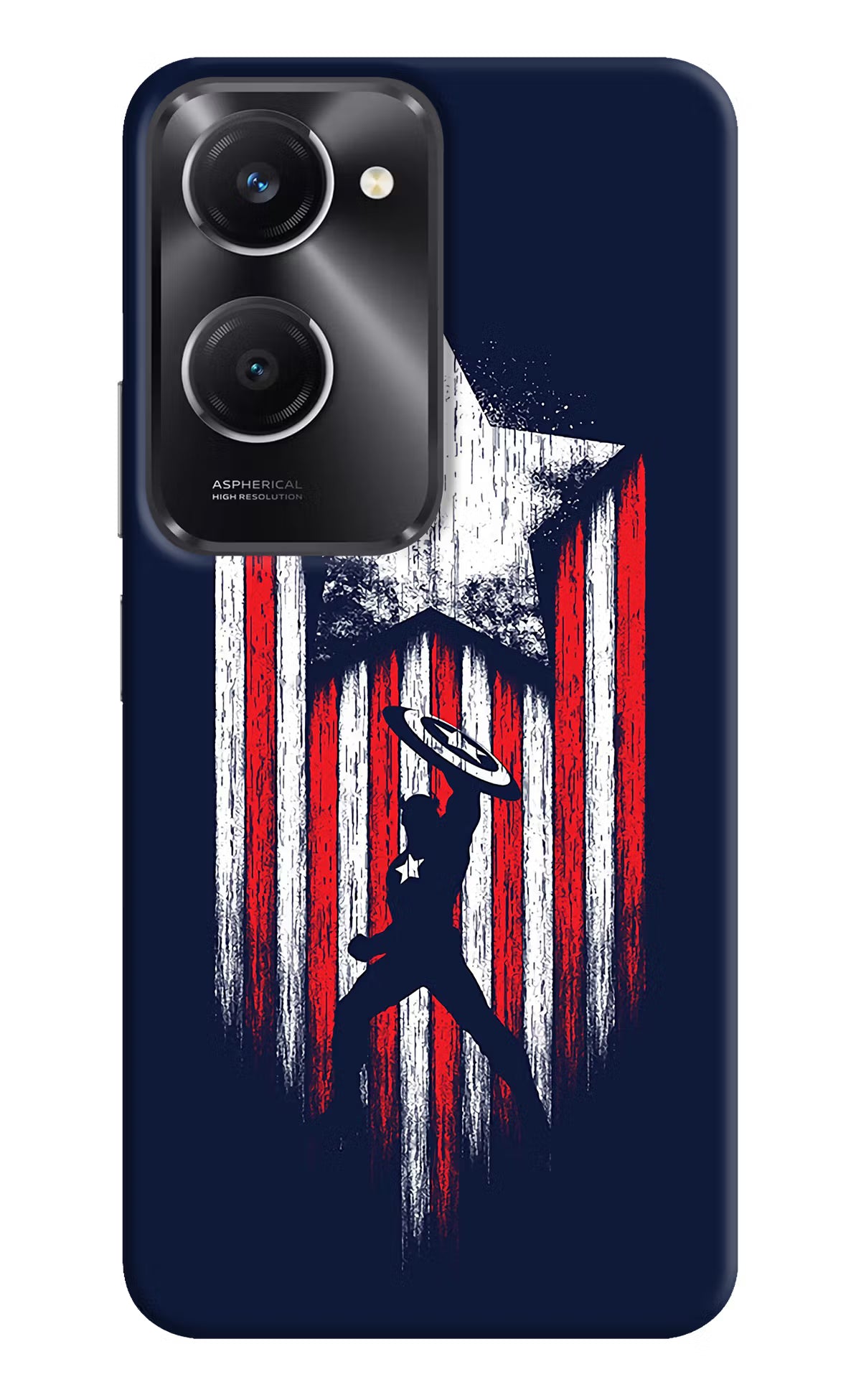 Captain America Marvel Art Vivo T3 Lite 5G Hard Case Back Cover by Casekaro