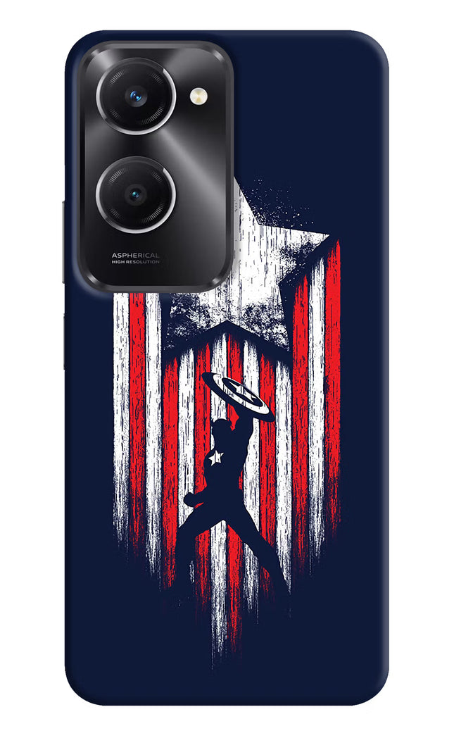 Captain America Marvel Art Vivo T3 Lite 5G Hard Case Back Cover by Casekaro