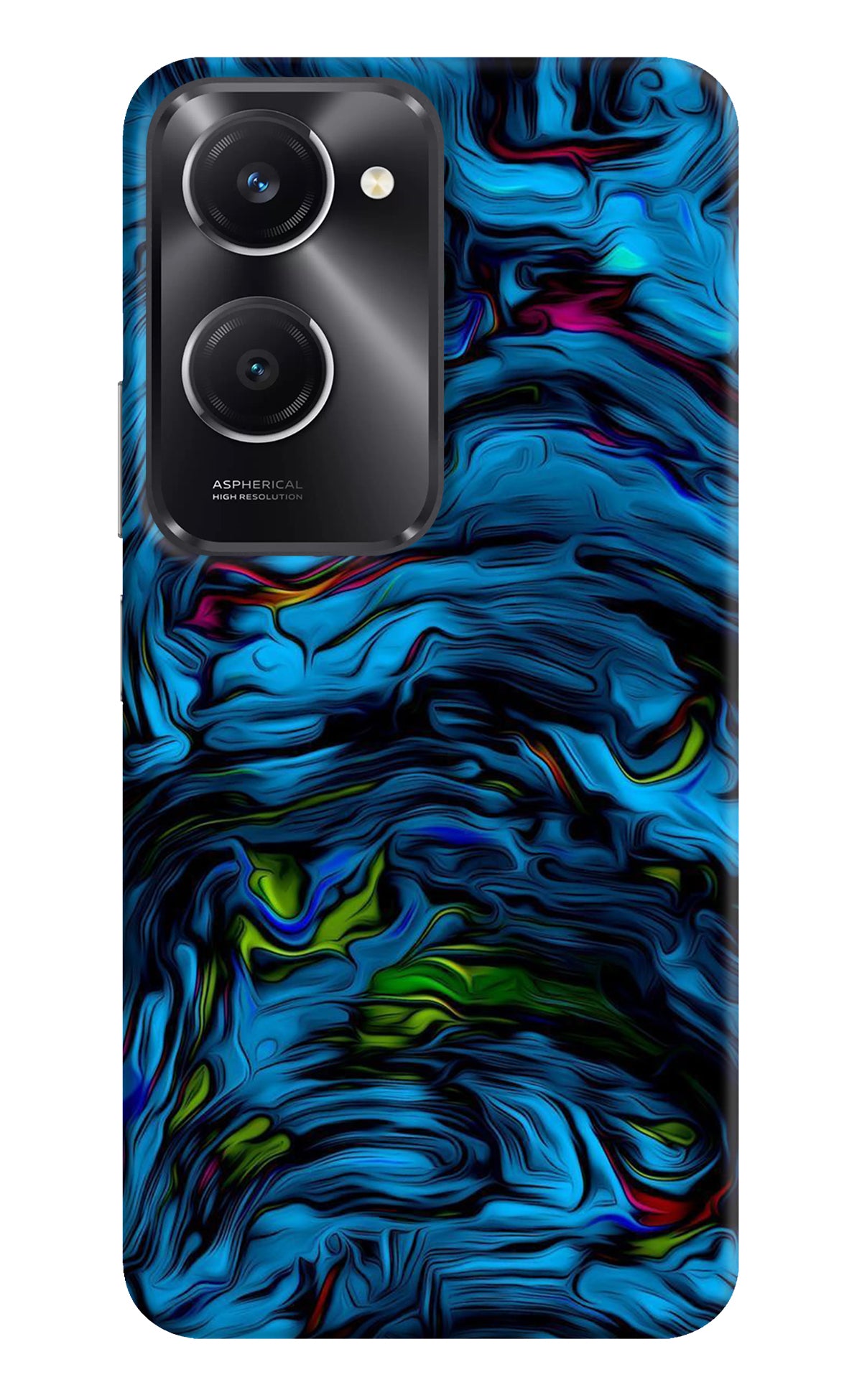 Dark Blue Abstract Vivo T3 Lite 5G Back Cover