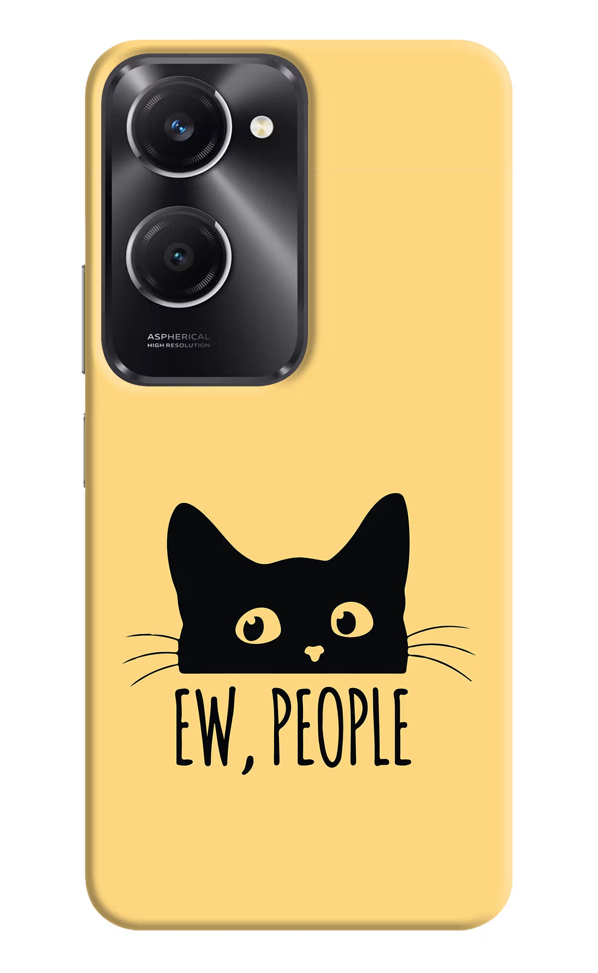 Ew People Catitude Vivo T3 Lite 5G Hard Case Back Cover by Casekaro