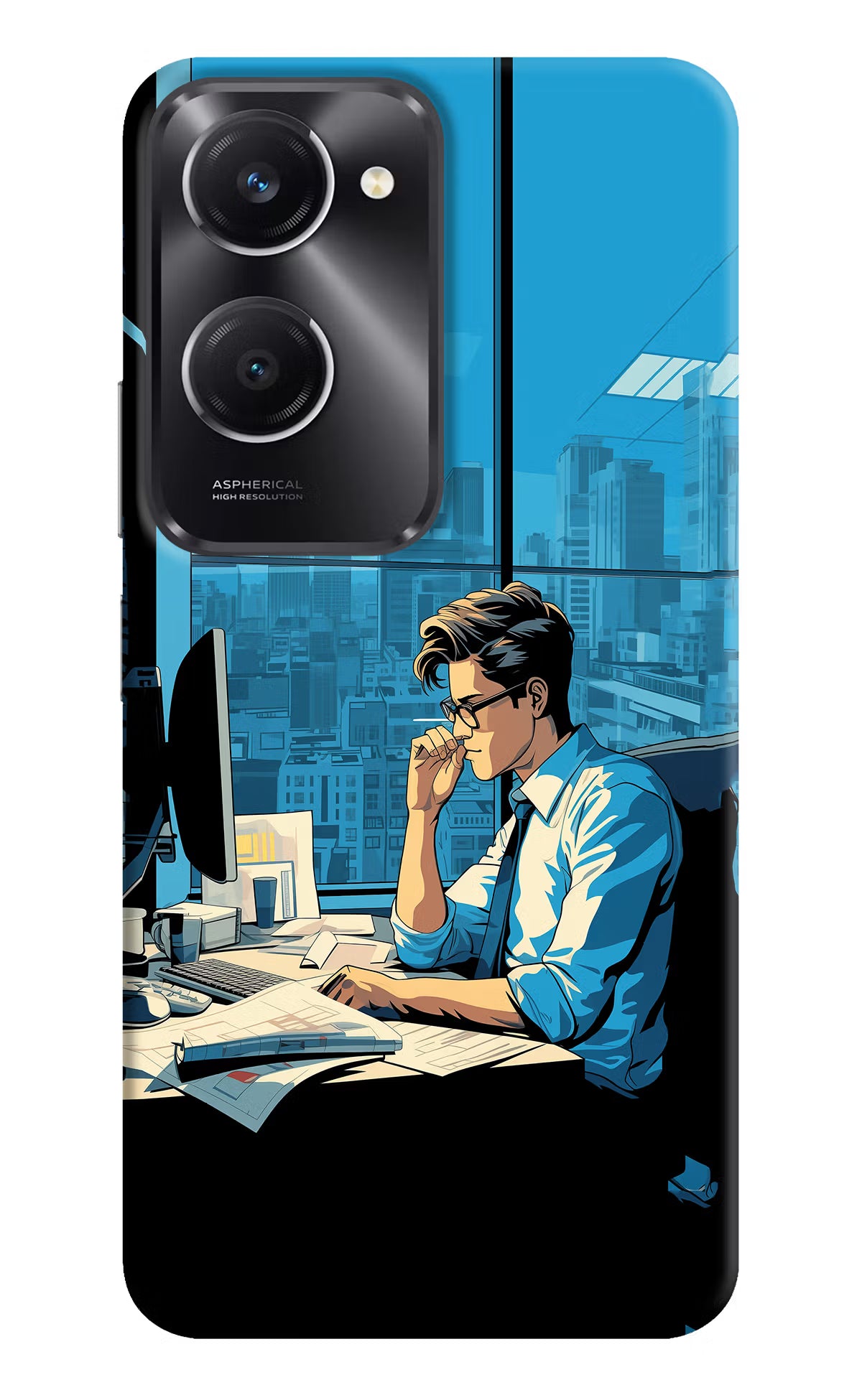 Focused Hustler (AI Generated) Vivo T3 Lite 5G Hard Case Back Cover by Casekaro