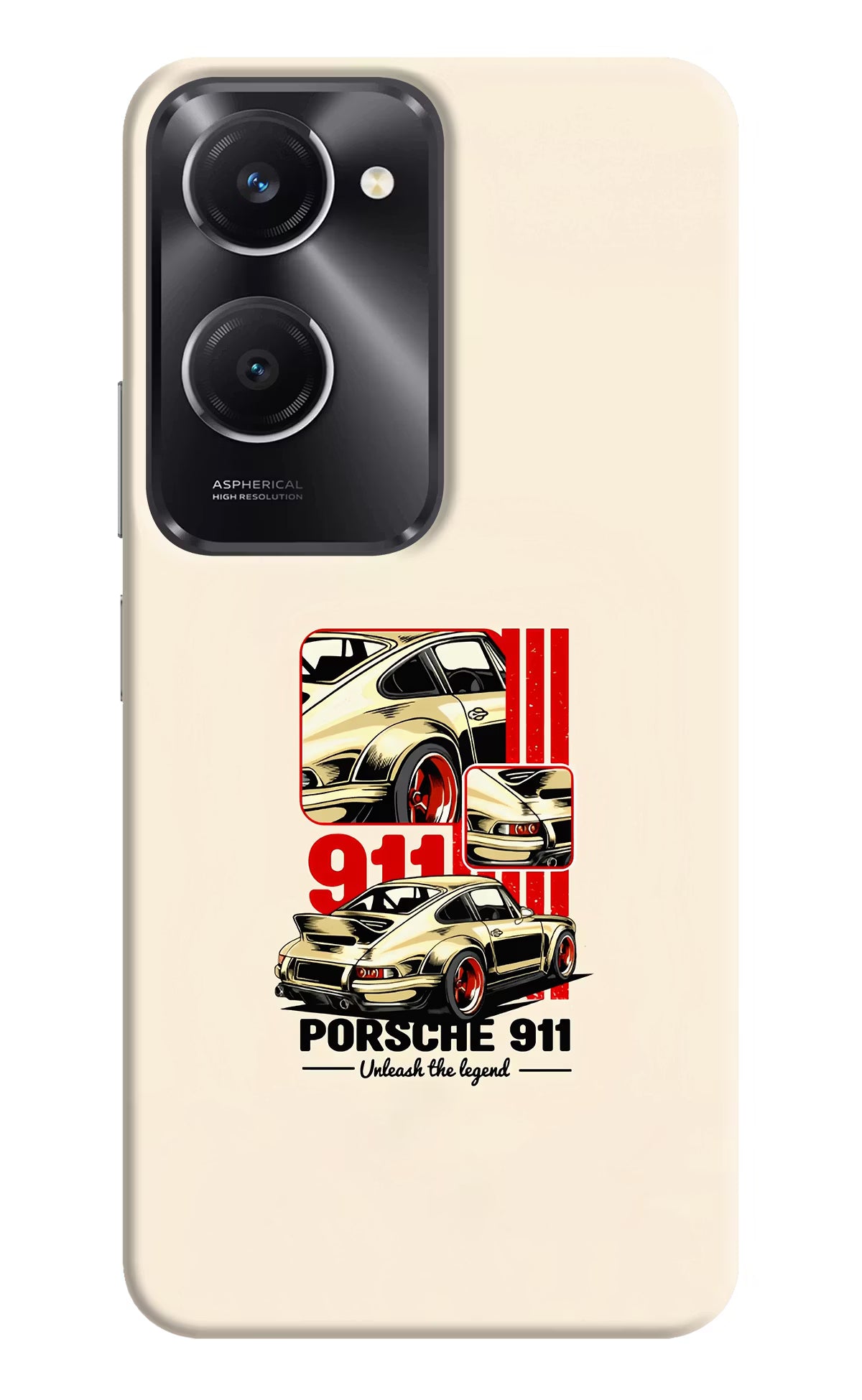 Classic Porsche 911 Vivo T3 Lite 5G Hard Case Back Cover by Casekaro