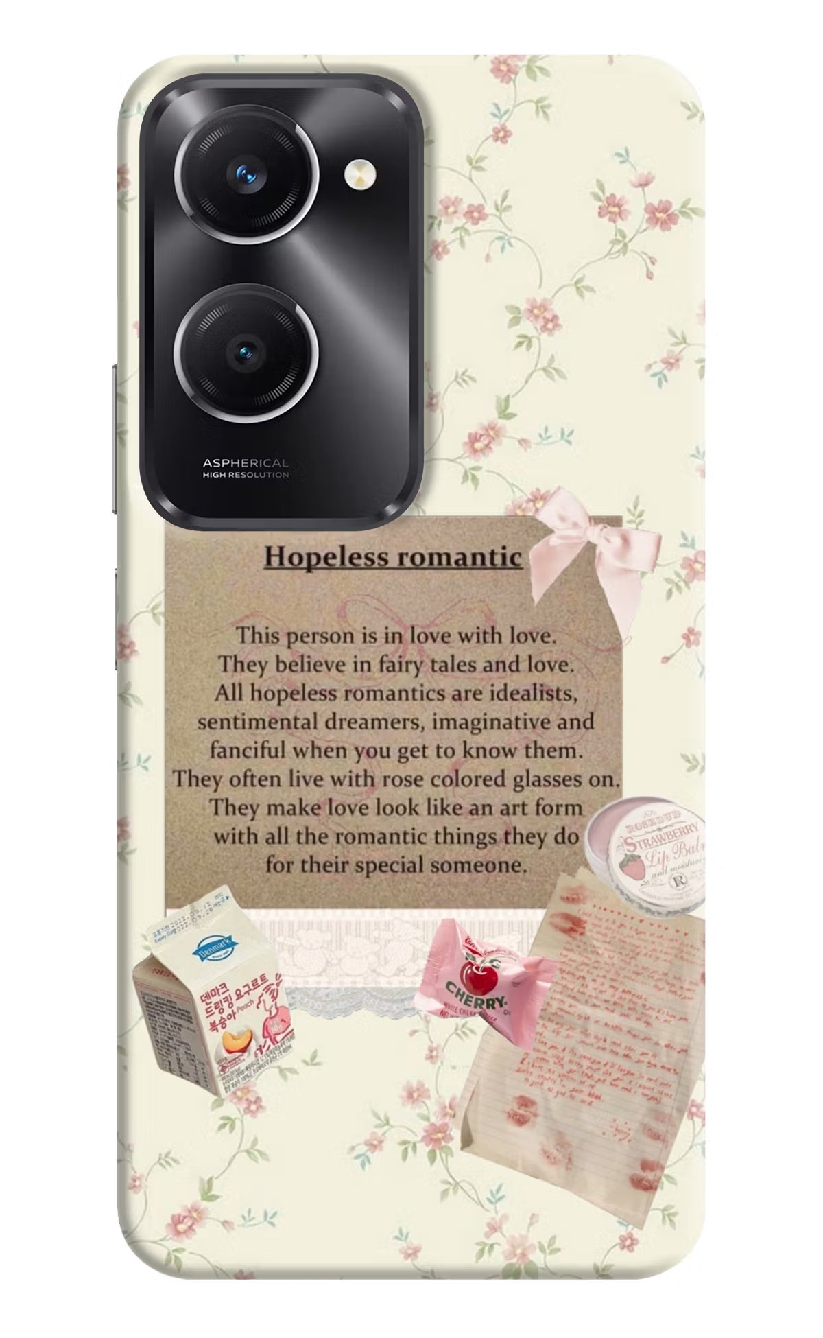 Hopeless Romantic Vivo T3 Lite 5G Hard Case Back Cover by Casekaro