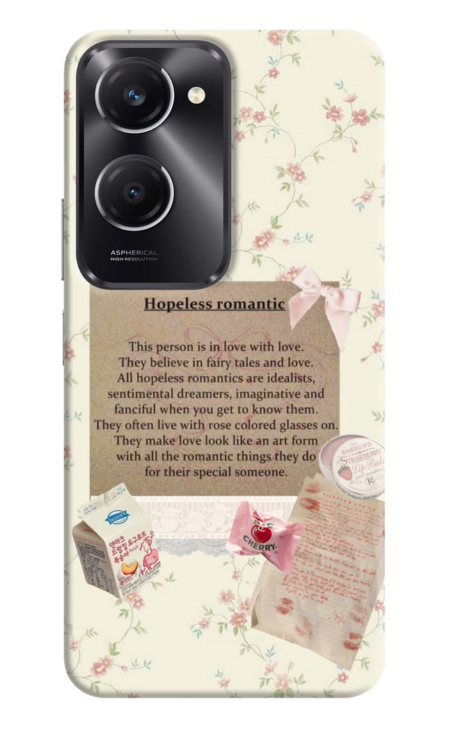 Hopeless Romantic Vivo T3 Lite 5G Hard Case Back Cover by Casekaro