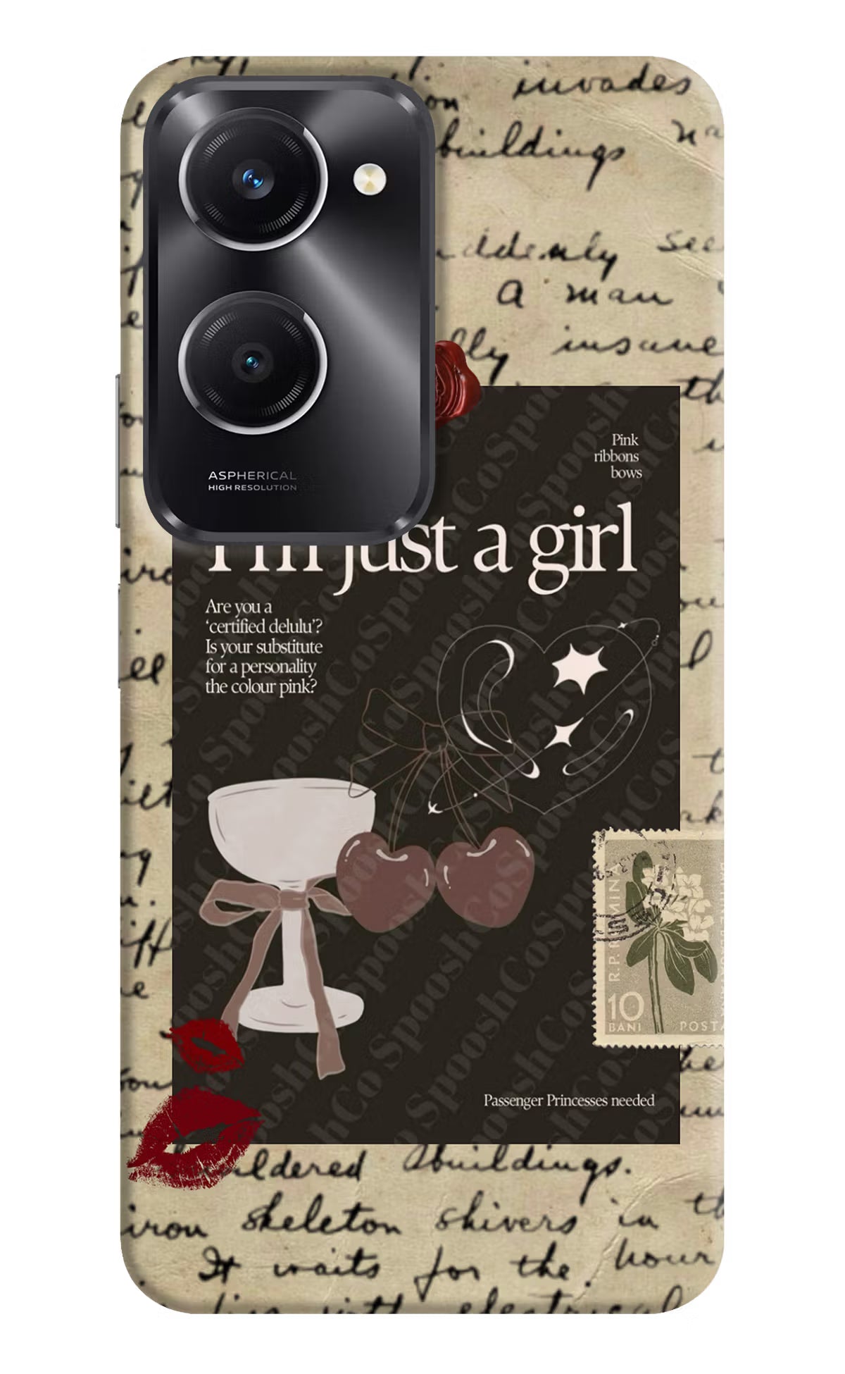 I am just a girl Vivo T3 Lite 5G Hard Case Back Cover by Casekaro