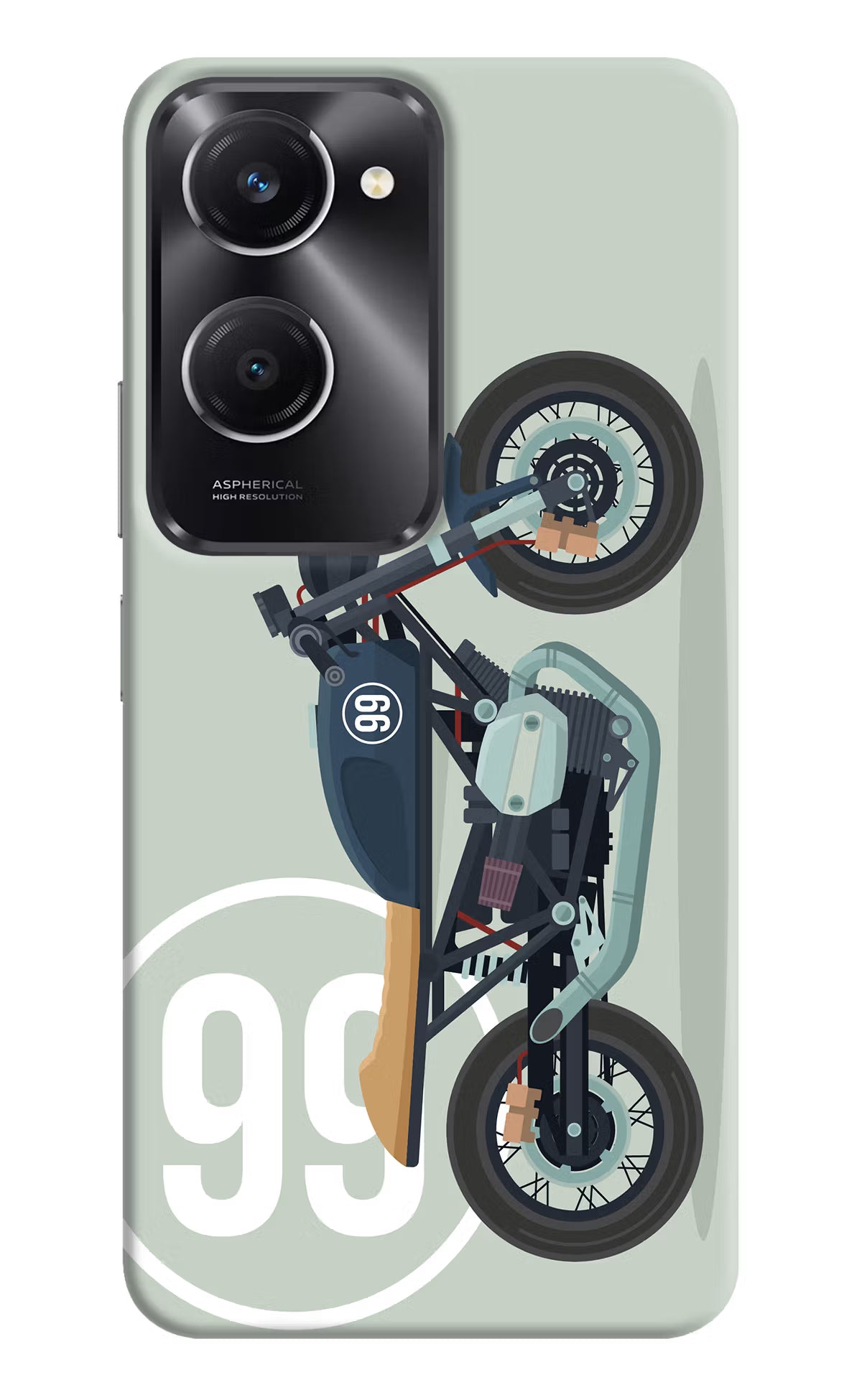 Classic Cafe Racer 99 Vivo T3 Lite 5G Hard Case Back Cover by Casekaro