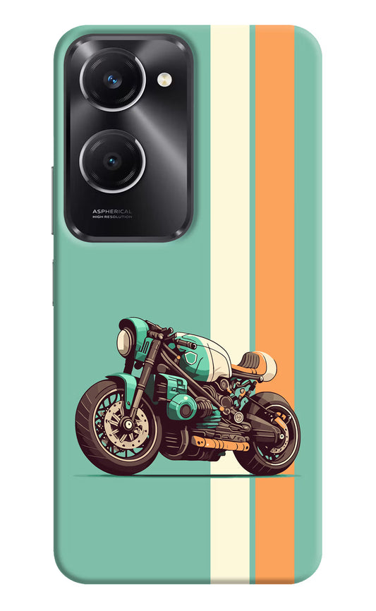 Striped Moto Drift Vivo T3 Lite 5G Hard Case Back Cover by Casekaro