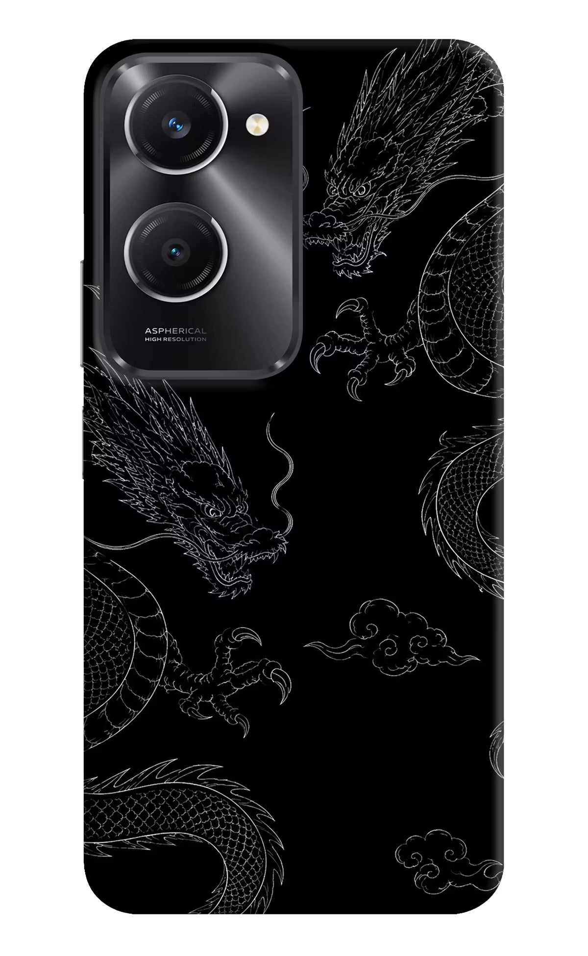 Twin Dragons Vivo T3 Lite 5G Hard Case Back Cover by Casekaro