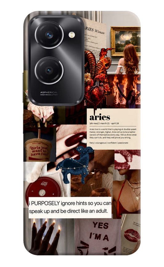 Zodiac Aries Vivo T3 Lite 5G Hard Case Back Cover by Casekaro