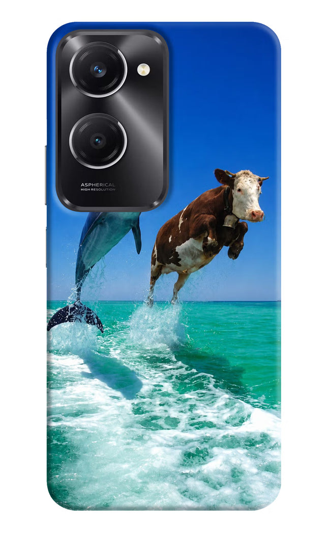 Dolphin vs Cow Vivo T3 Lite 5G Hard Case Back Cover by Casekaro