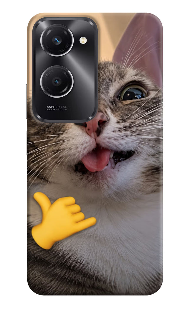 Silly Cat Call Vivo T3 Lite 5G Hard Case Back Cover by Casekaro