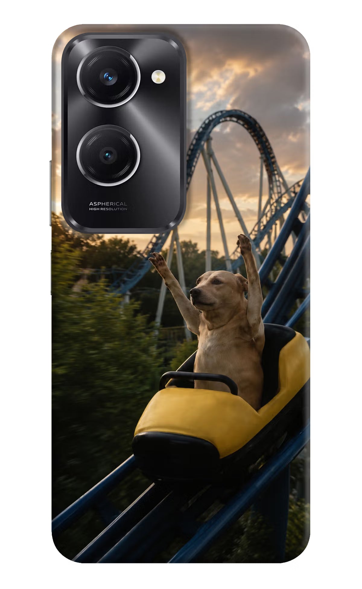 Rollercoaster Dog Vivo T3 Lite 5G Back Cover