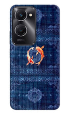 Koi Blue Vivo T3 Lite 5G Hard Case Back Cover by Casekaro