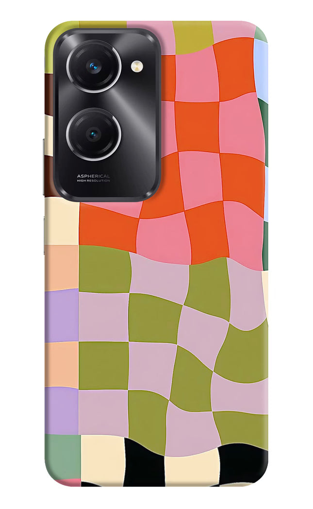 Wavy Grid Vivo T3 Lite 5G Hard Case Back Cover by Casekaro