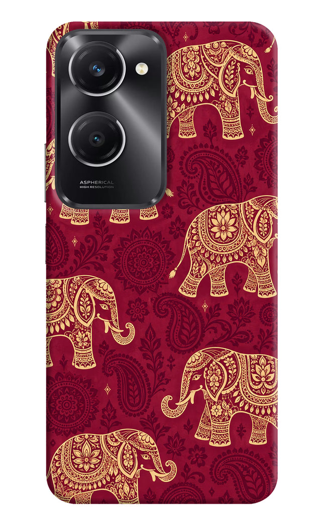 Maroon Elephant Vivo T3 Lite 5G Hard Case Back Cover by Casekaro