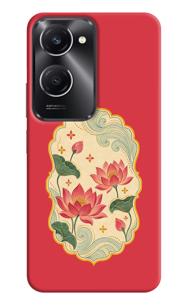 Pink Lotus Vivo T3 Lite 5G Hard Case Back Cover by Casekaro