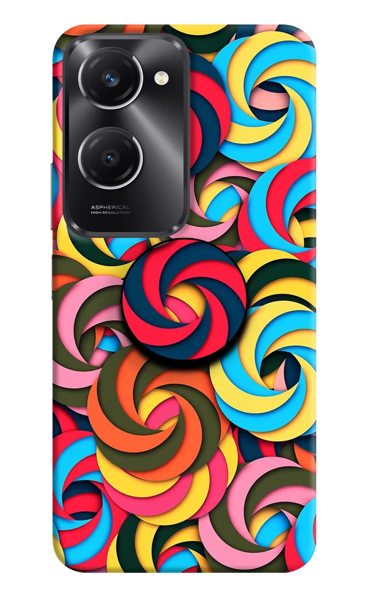 Spiral Pattern Vivo T3 Lite 5G Pop Case by Casekaro