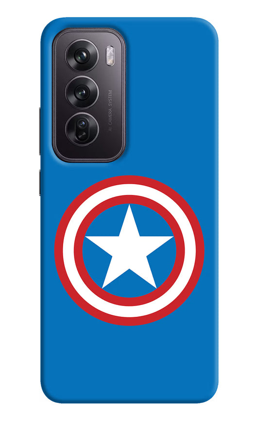 Captain America Logo Oppo Reno12 Pro 5G Hard Case Back Cover by Casekaro