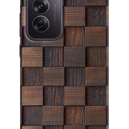 Wooden Cube Design Oppo Reno12 Pro 5G Hard Case Back Cover by Casekaro