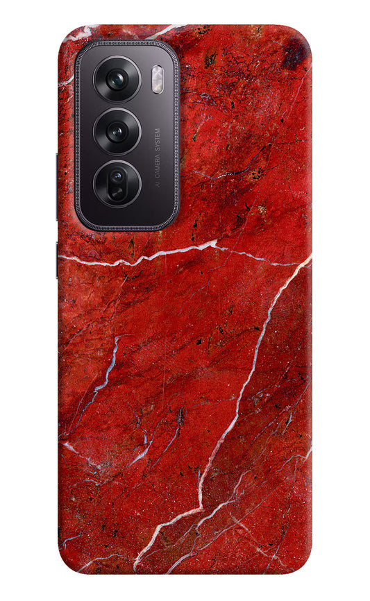 Red Marble Design Oppo Reno12 Pro 5G Hard Case Back Cover by Casekaro