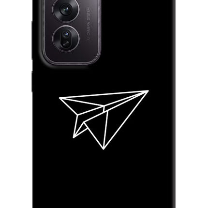 Paper Plane White Oppo Reno12 Pro 5G Hard Case Back Cover by Casekaro