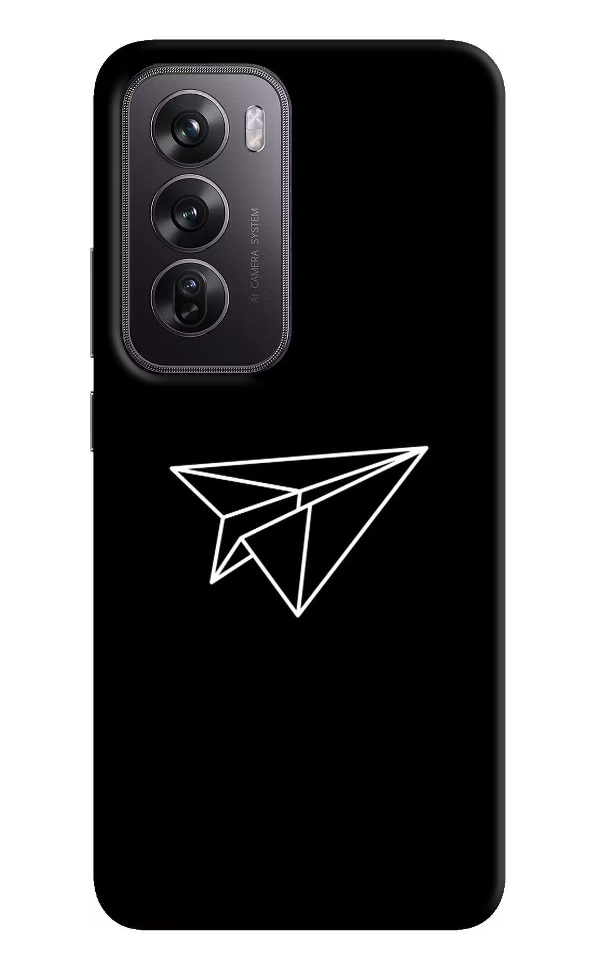 Paper Plane White Oppo Reno12 Pro 5G Hard Case Back Cover by Casekaro