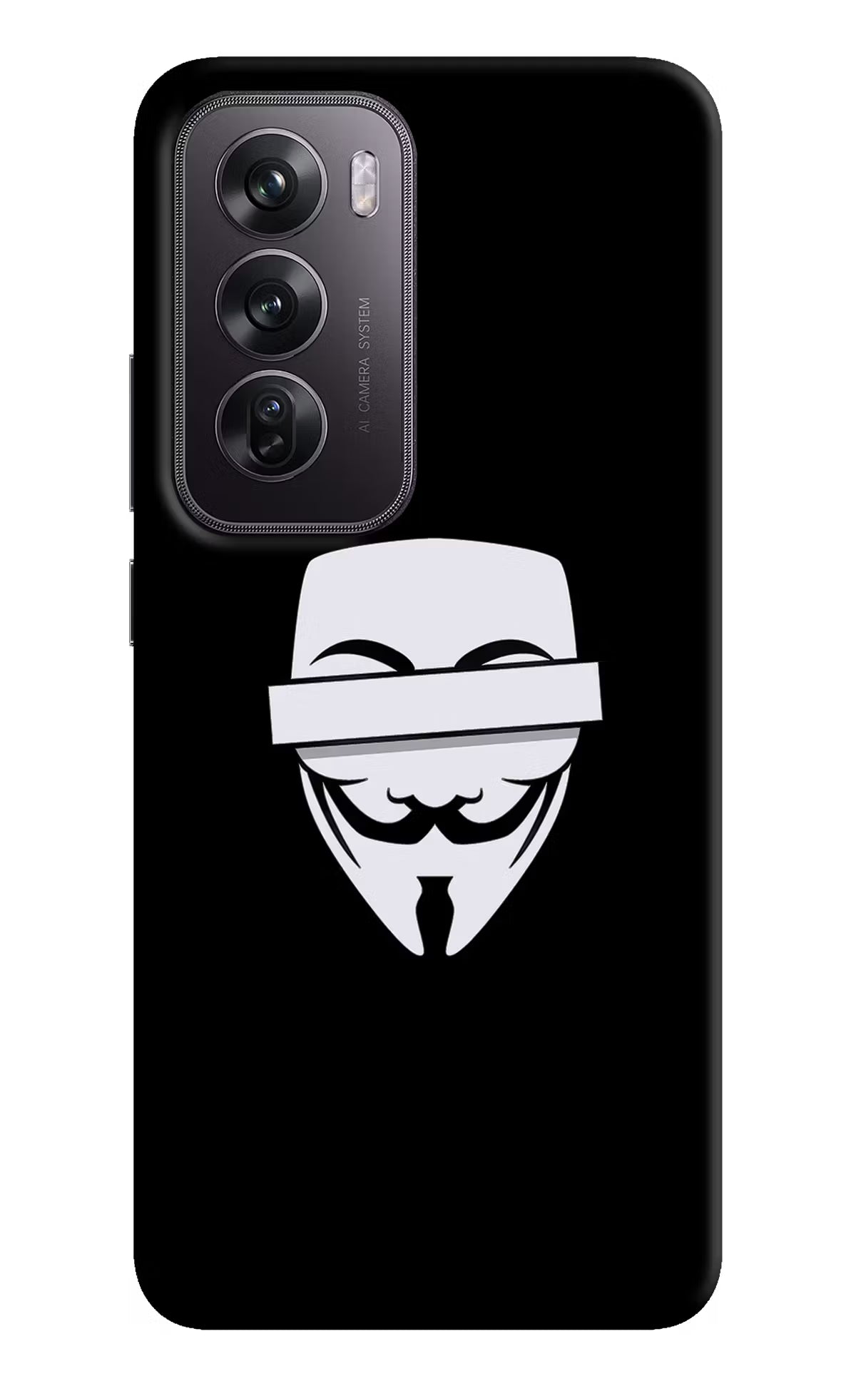 Anonymous Face Oppo Reno12 Pro 5G Hard Case Back Cover by Casekaro