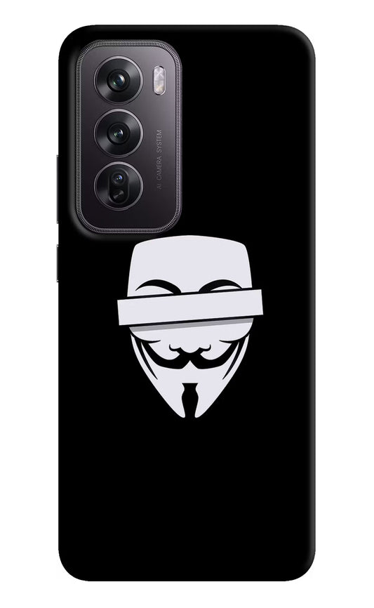 Anonymous Face Oppo Reno12 Pro 5G Hard Case Back Cover by Casekaro