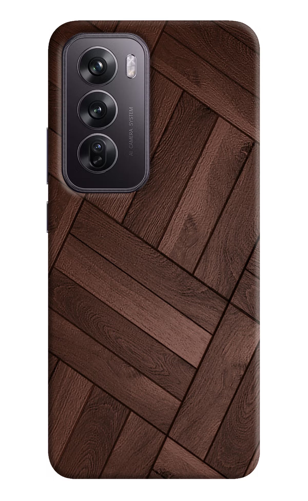Wooden Texture Design Oppo Reno12 Pro 5G Hard Case Back Cover by Casekaro