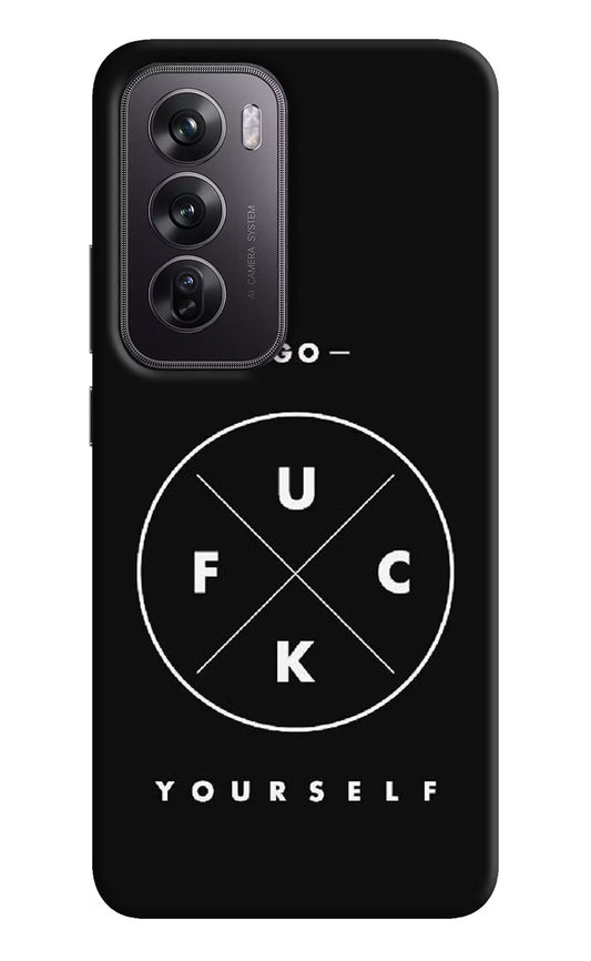 Go Fuck Yourself Oppo Reno12 Pro 5G Hard Case Back Cover by Casekaro