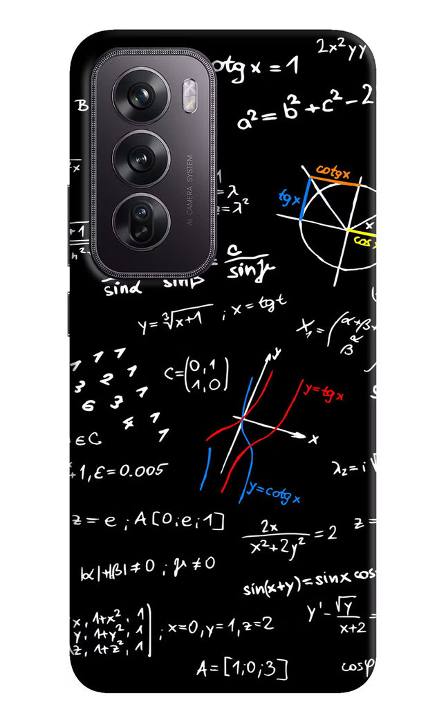 Mathematics Formula Oppo Reno12 Pro 5G Hard Case Back Cover by Casekaro