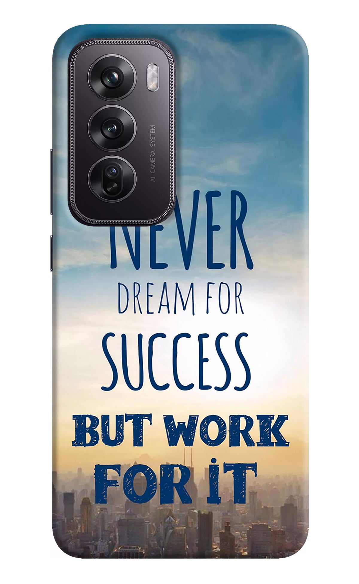 Never Dream For Success But Work For It Oppo Reno12 Pro 5G Back Cover