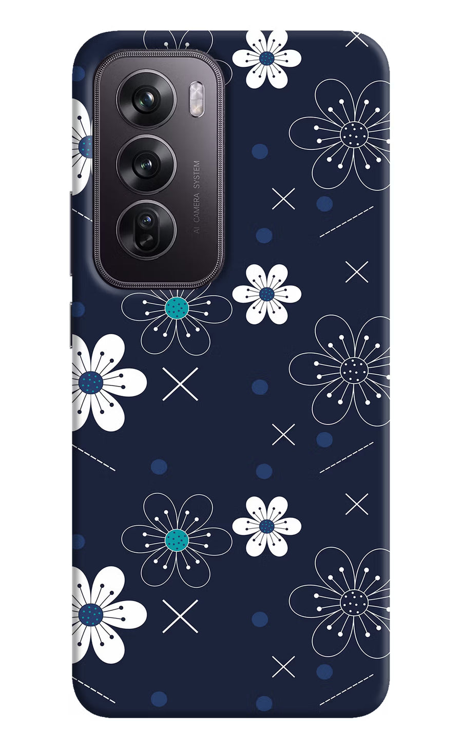 Flowers Oppo Reno12 Pro 5G Back Cover, Hard case