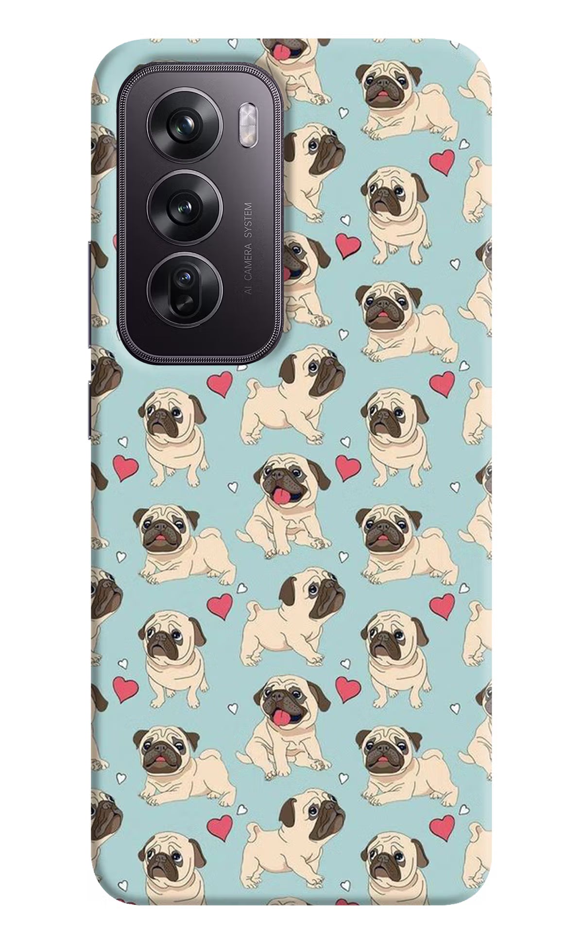 Pug Dog Oppo Reno12 Pro 5G Hard Case Back Cover by Casekaro