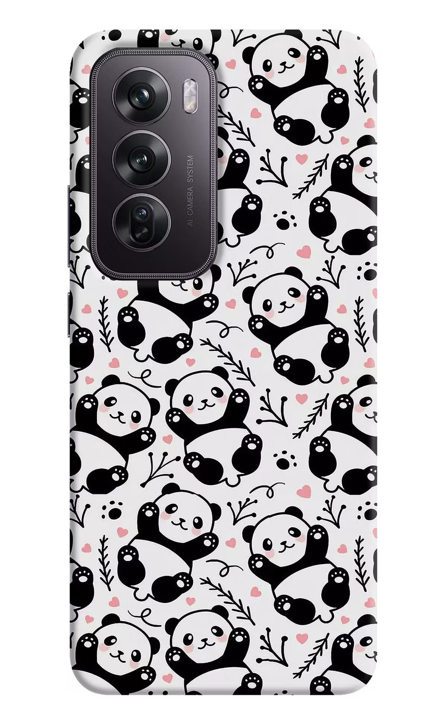 Cute Panda Oppo Reno12 Pro 5G Back Cover, Hard case