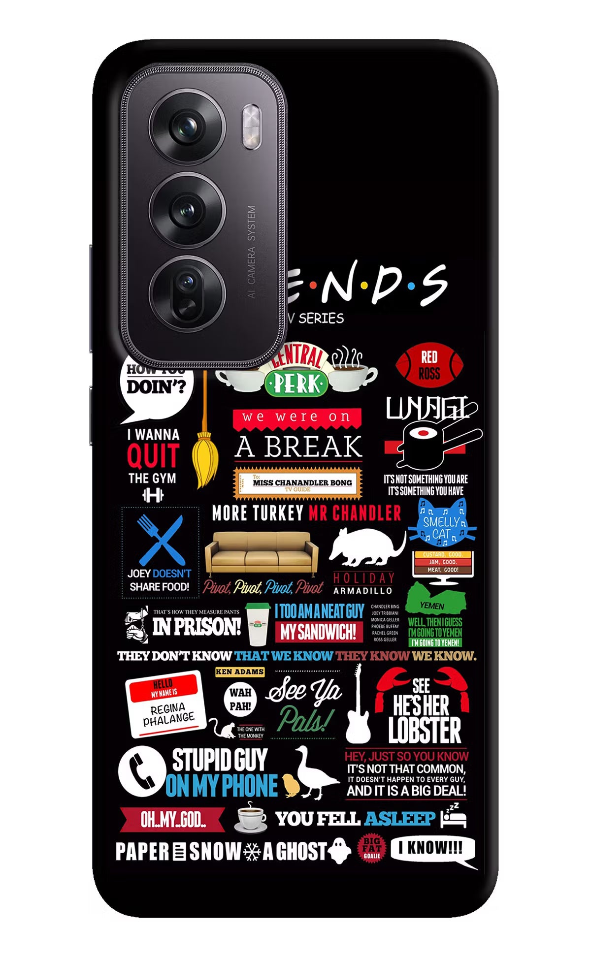 FRIENDS Oppo Reno12 Pro 5G Hard Case Back Cover by Casekaro