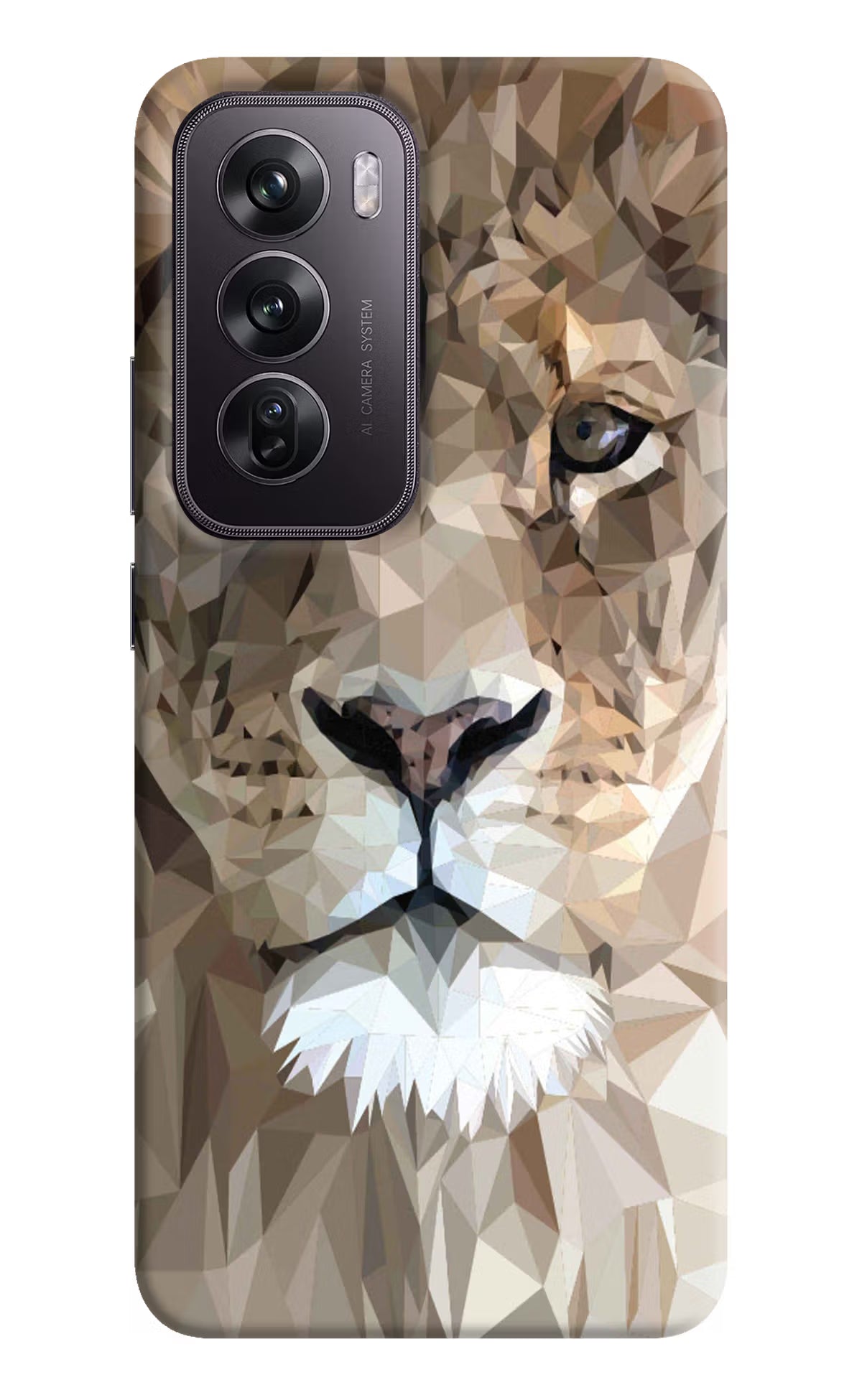 Lion Art Oppo Reno12 Pro 5G Hard Case Back Cover by Casekaro