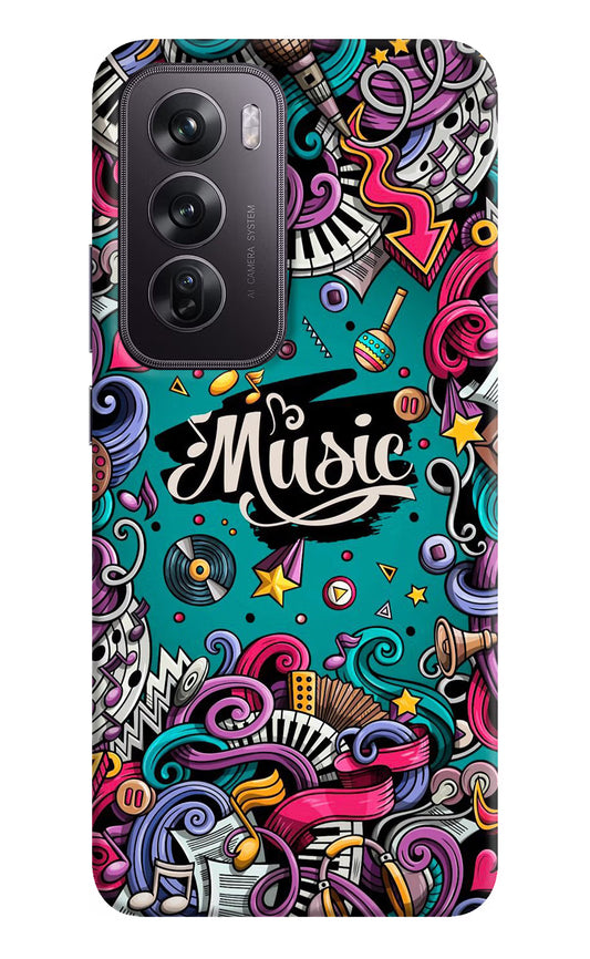 Music Graffiti Oppo Reno12 Pro 5G Hard Case Back Cover by Casekaro