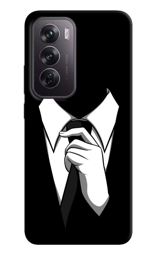 Black Tie Oppo Reno12 Pro 5G Hard Case Back Cover by Casekaro