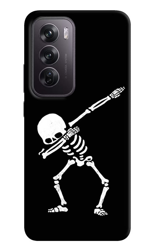 Dabbing Skeleton Art Oppo Reno12 Pro 5G Hard Case Back Cover by Casekaro